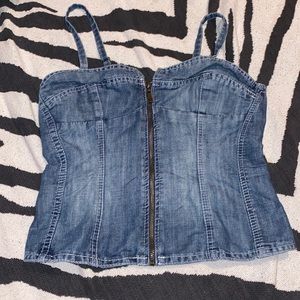 Y2k Mudd Denim Top